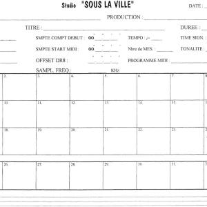 Track List Sous La Ville 1995